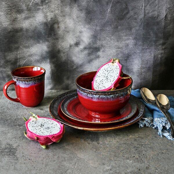 Loucas 16 Piece Dinnerware Set, Service for 4