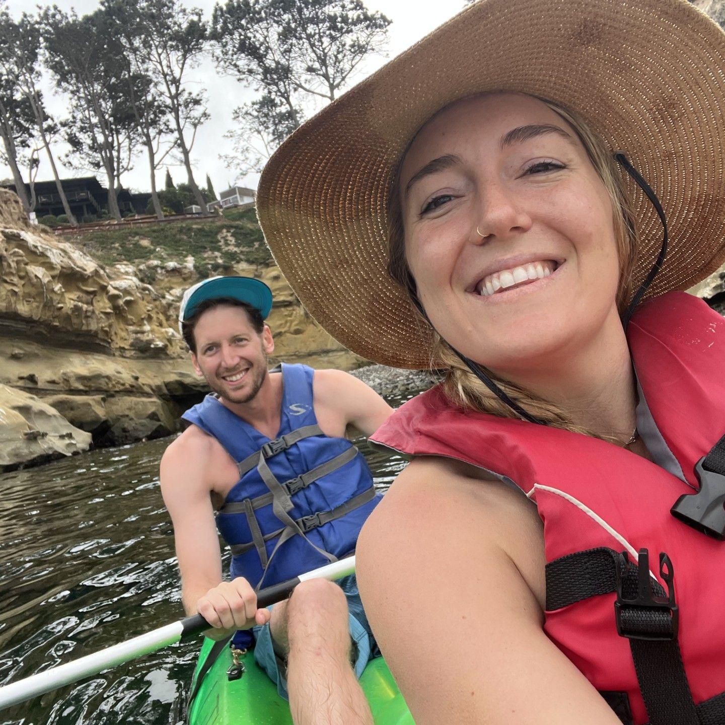 Our first trip together, San Diego. We've kayaked and SUP-ed all around the world now.