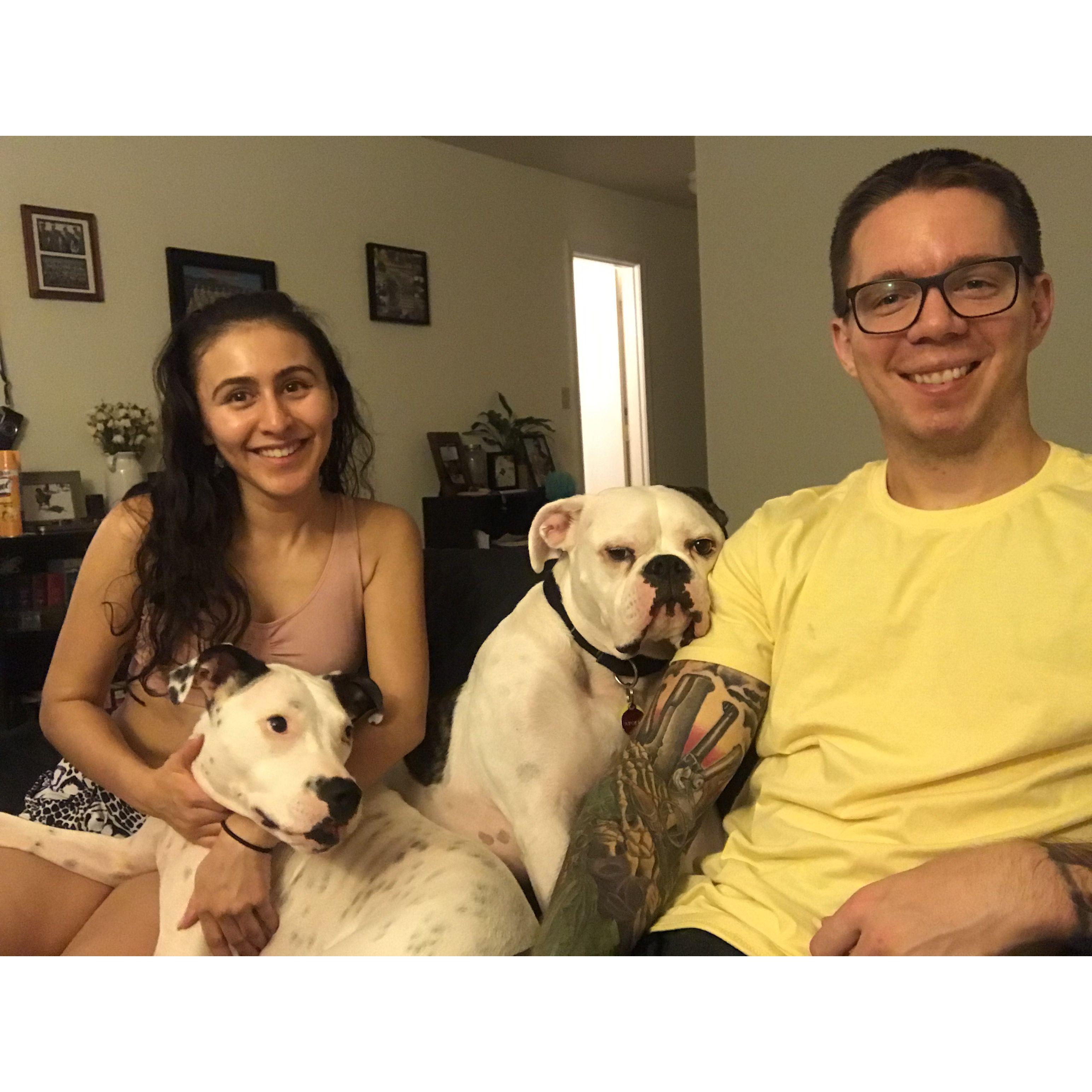 A family photo inside our apartment in Blacksburg, VA