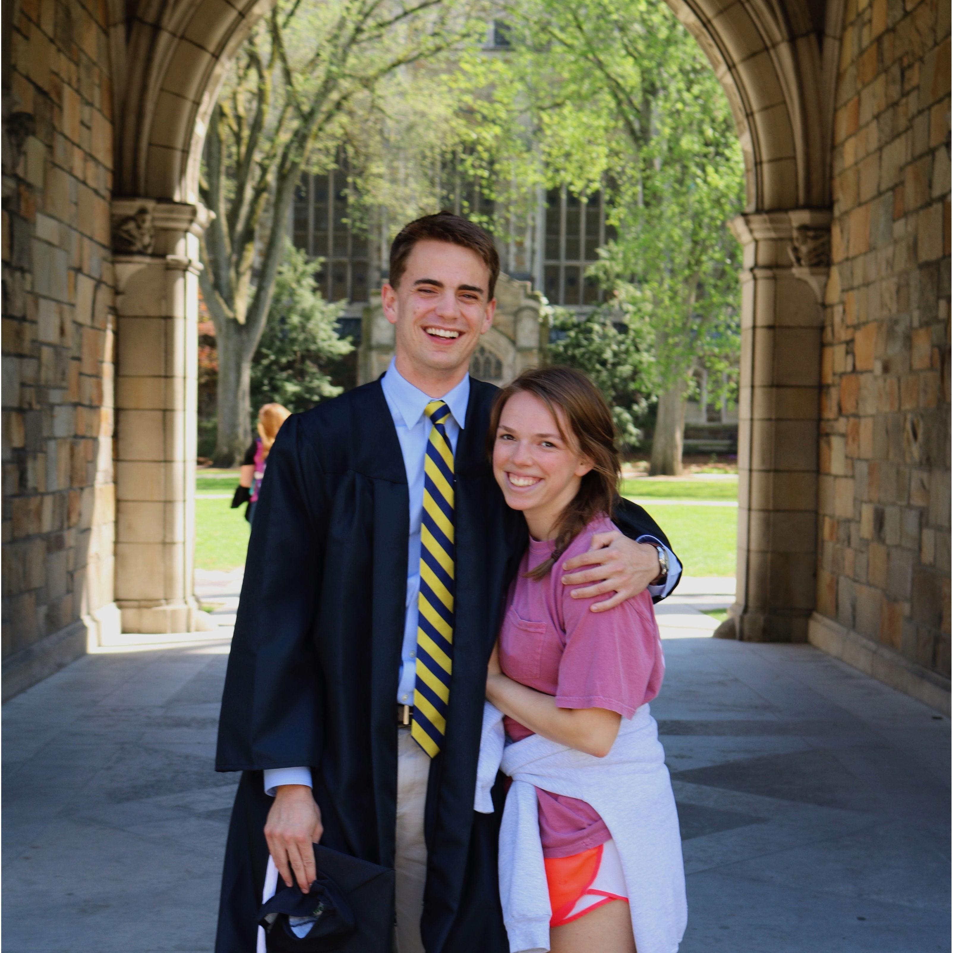 Chris' graduation in 2017... JUST started dating!