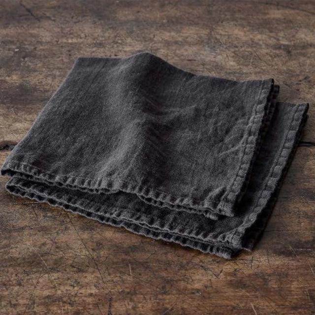Once Milano Linen Napkins, Black