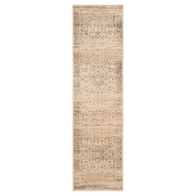 2'2"x10' Runner Simon Vintage Viscose Rug Beige - Safavieh