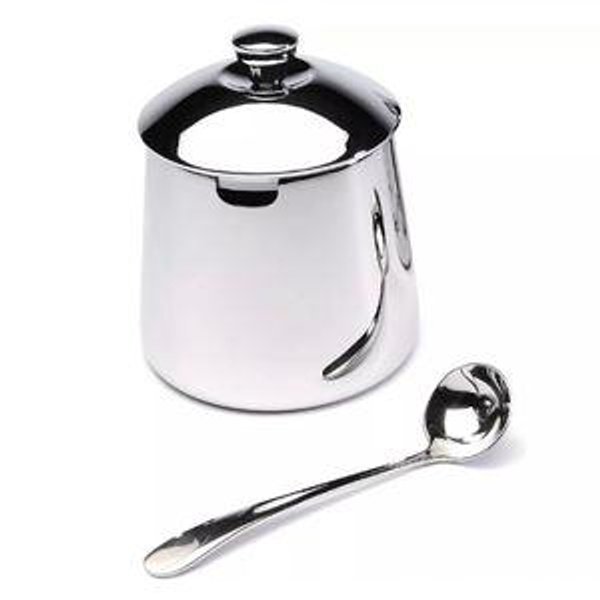 FRIELING 18/10 Stainless Steel 10-ounce Sugar Bowl with Spoon, Mirror Finish - Silver, One Size