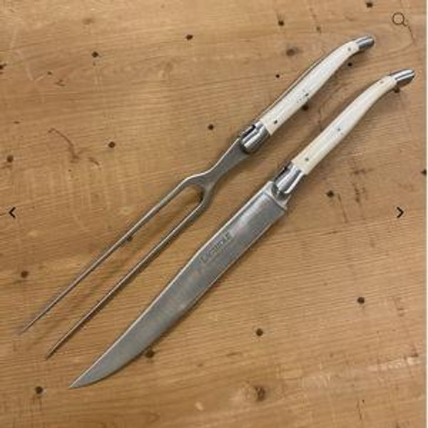 Fontenille-Pataud Laguiole Carving Set in Bone