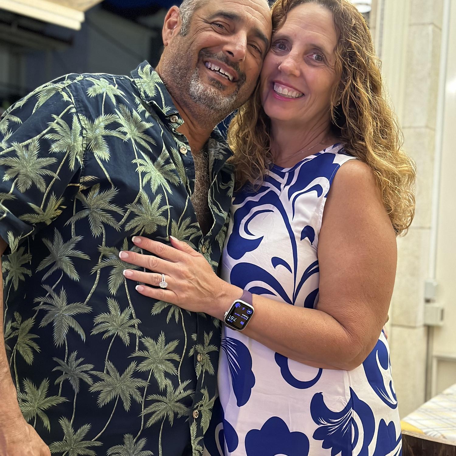 Still grinning ear to ear — and yep, the sparkle’s real 💍💕