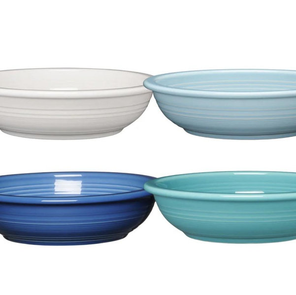 Mixed Coastal Blues Classic Rim 8 3/8-Inch 34OZ Pasta Bowls, Set of 4