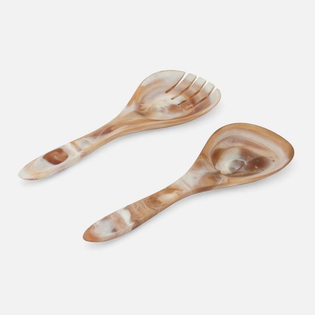 Brown Swirled 2-piece Serving Set