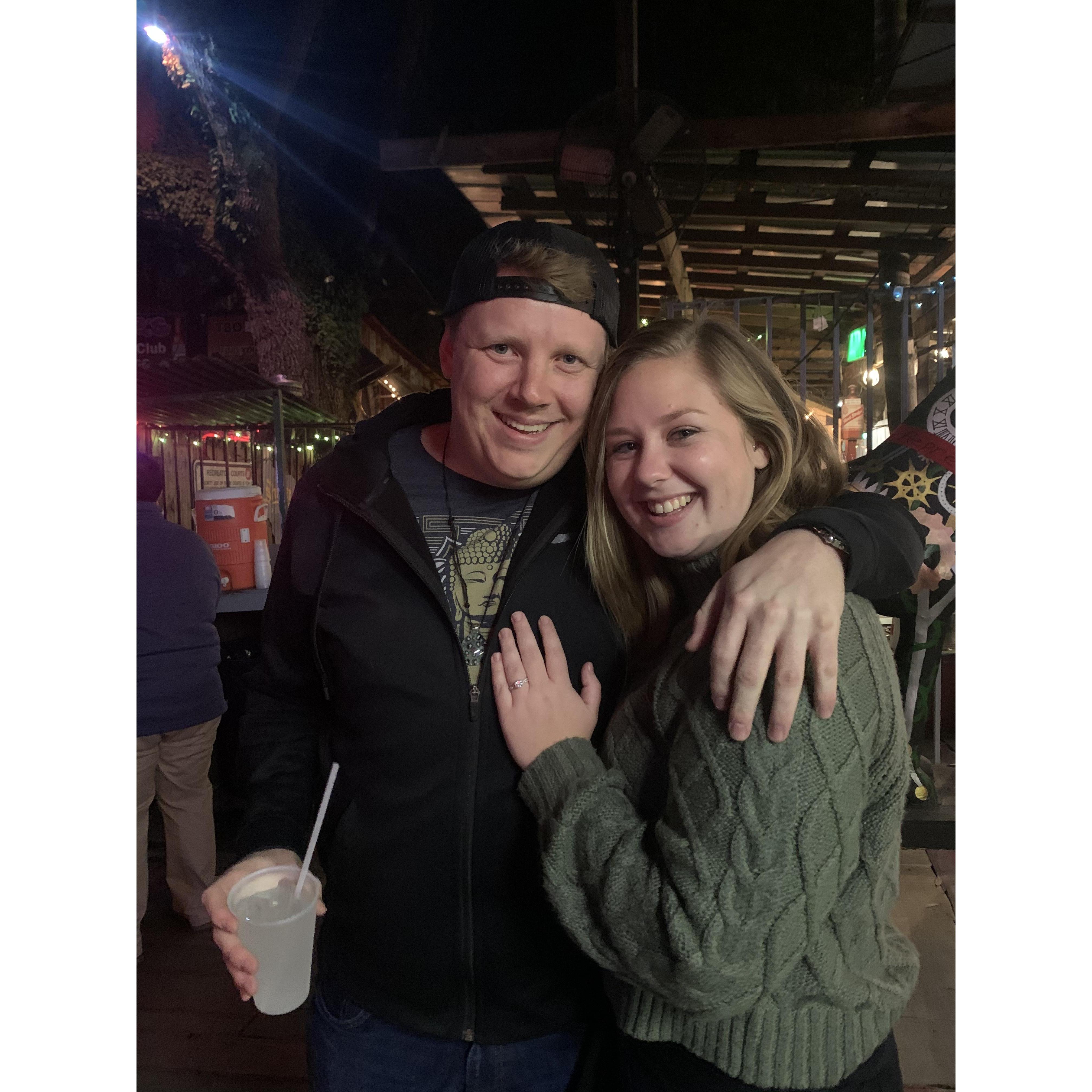 The night we got engaged!