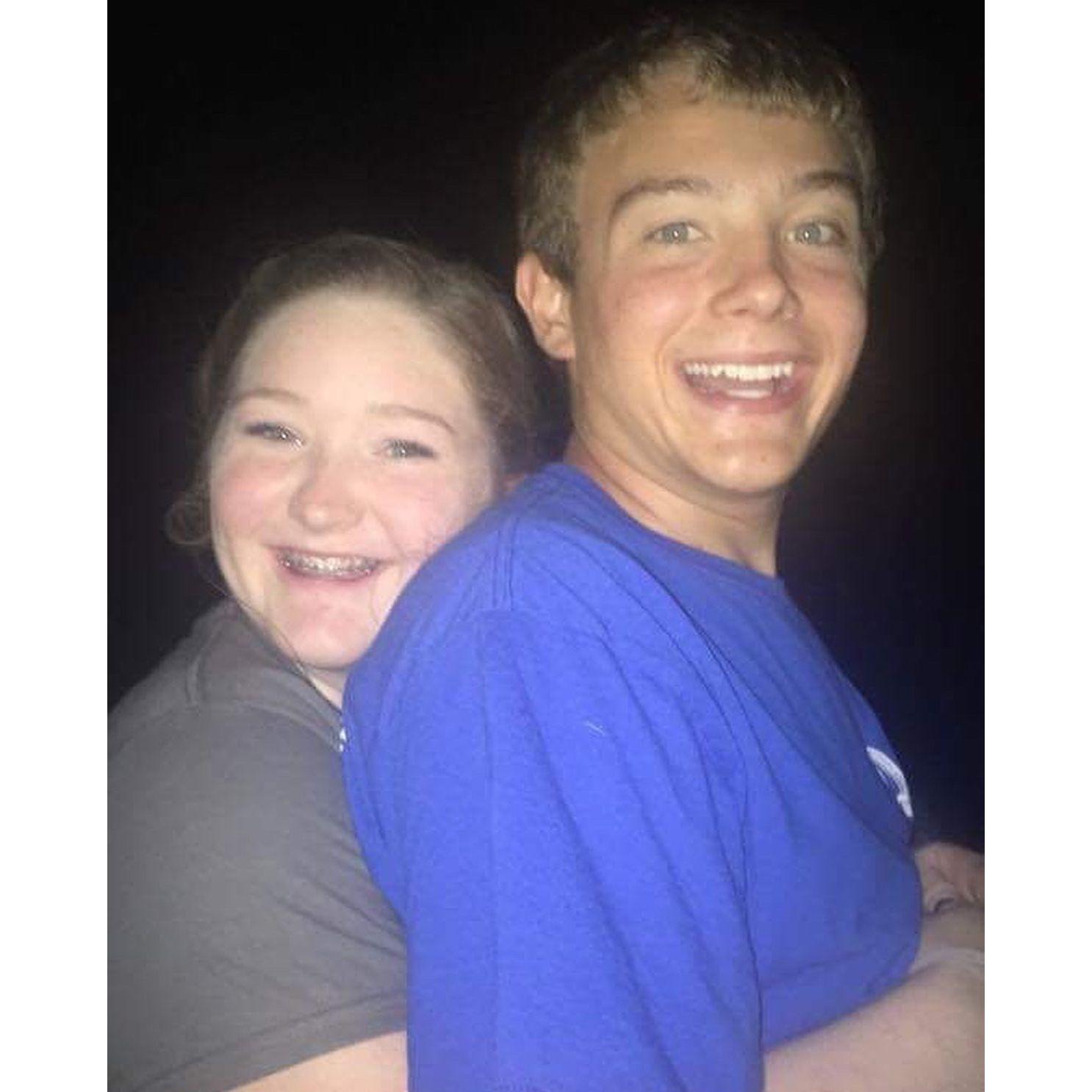 Bonfire after homecoming coronation, junior year!