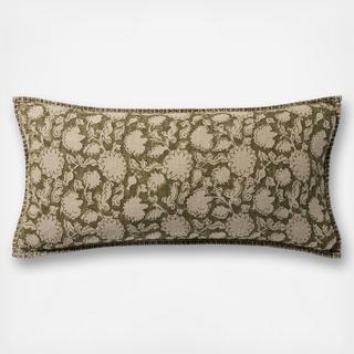 Floral Linen Throw Pillow