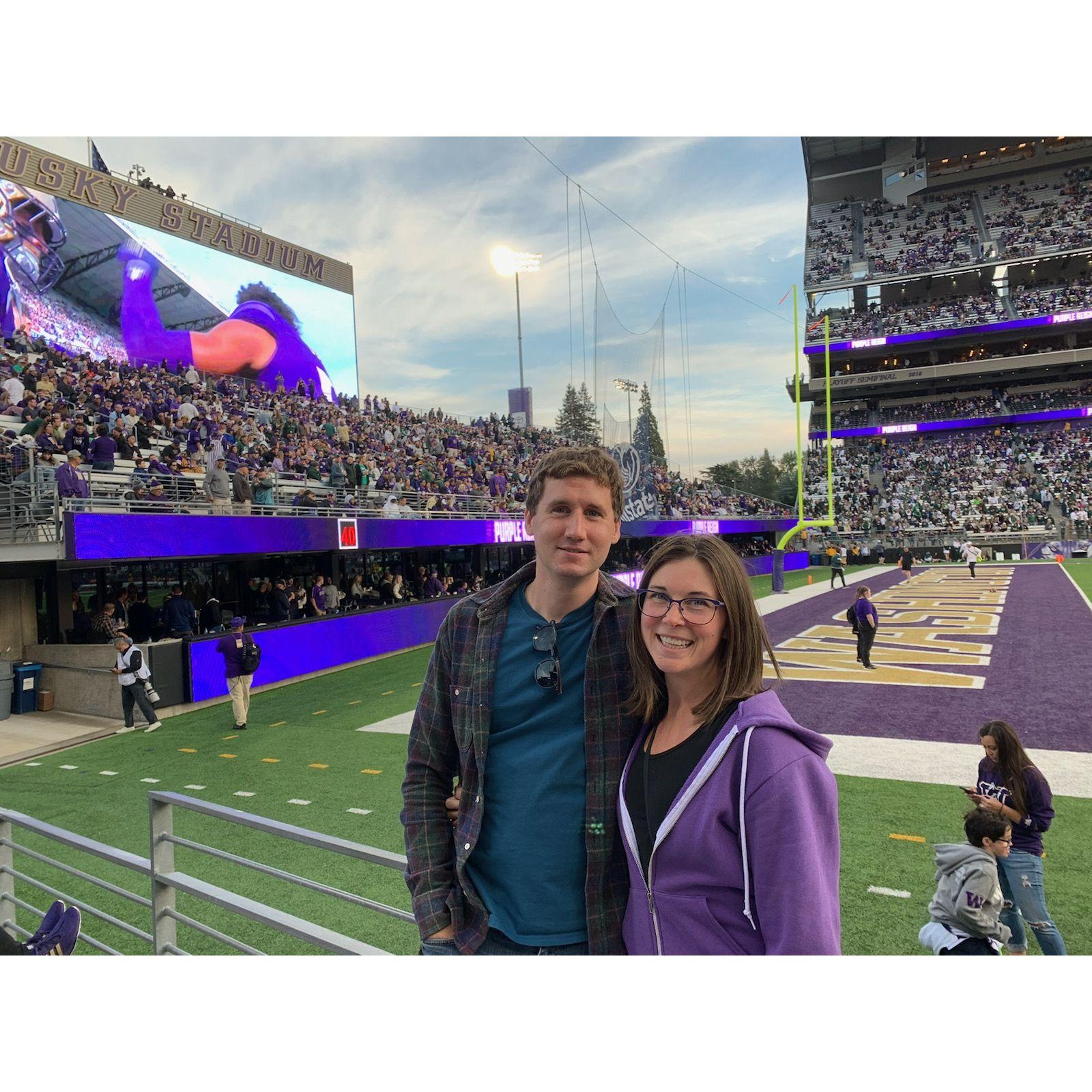 A Husky game versus Michigan State. (The Huskies won!!)