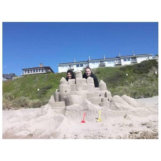 Yes, we built this sand castle....