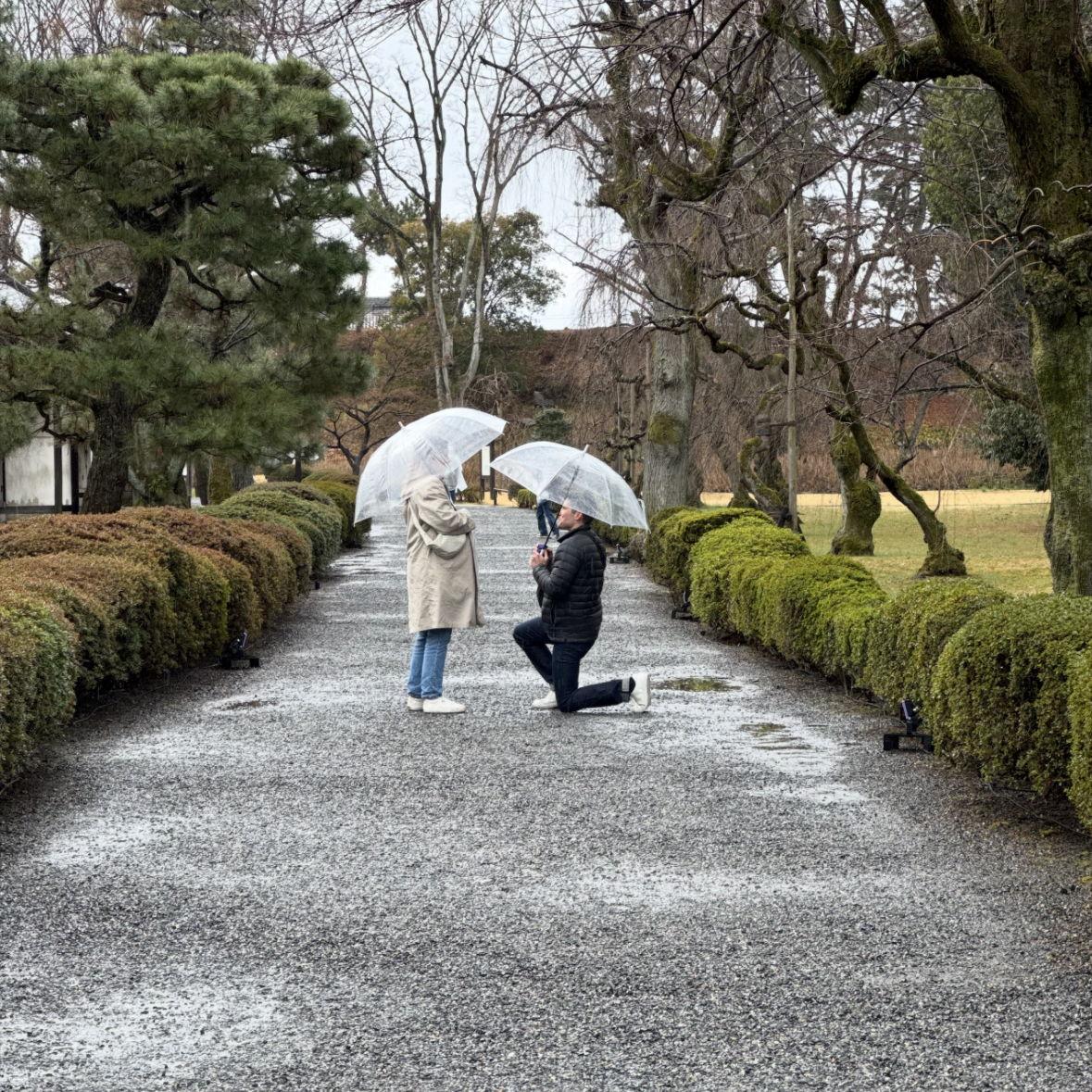 The proposal, in Kyoto, Japan.