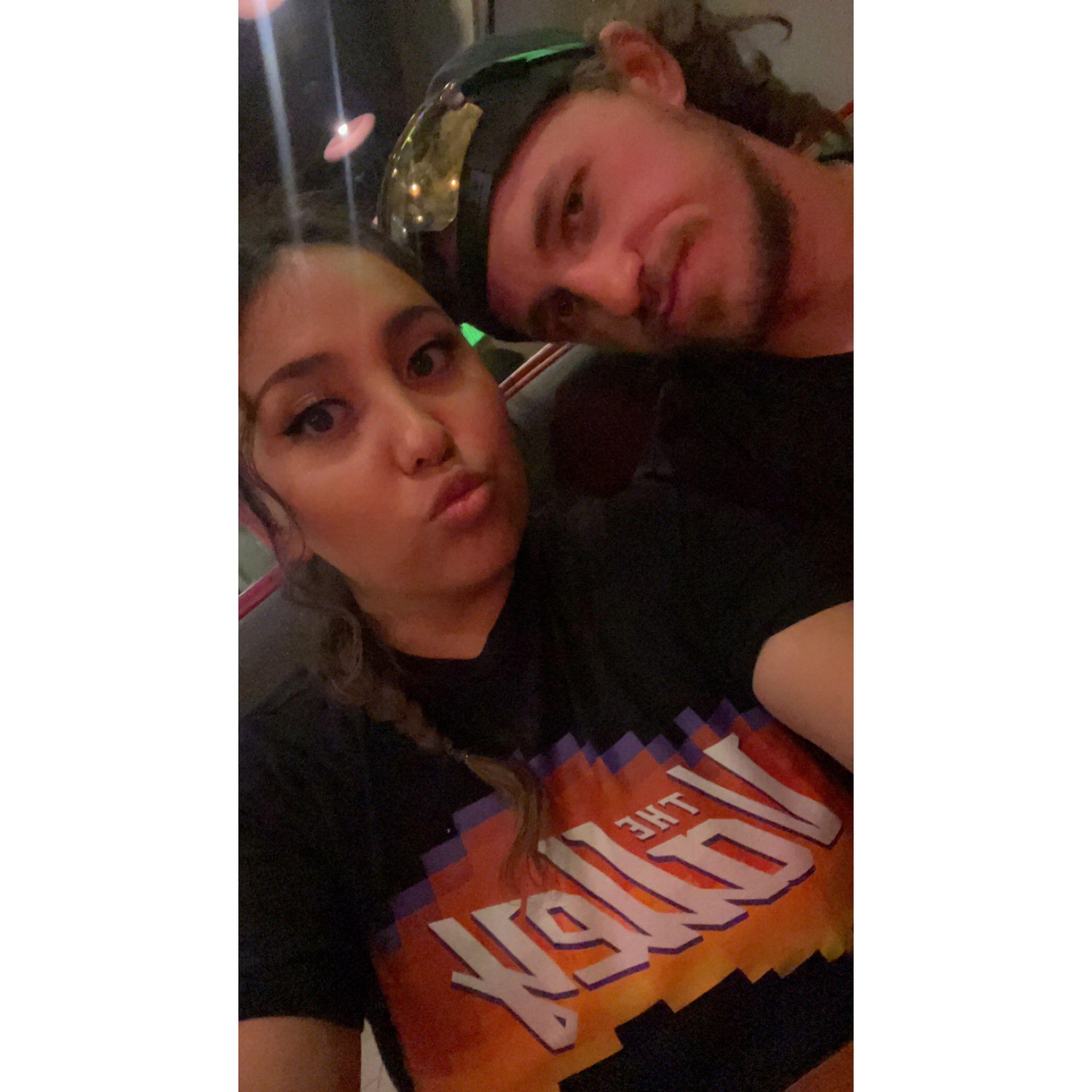 1st Anniversary with some wings, pizza, beer, and basketball game!