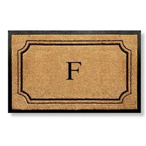 Pembrook 'F' Monogrammed Coco Door Mat with Rubber Back & Mold Resistant Coir 30x48