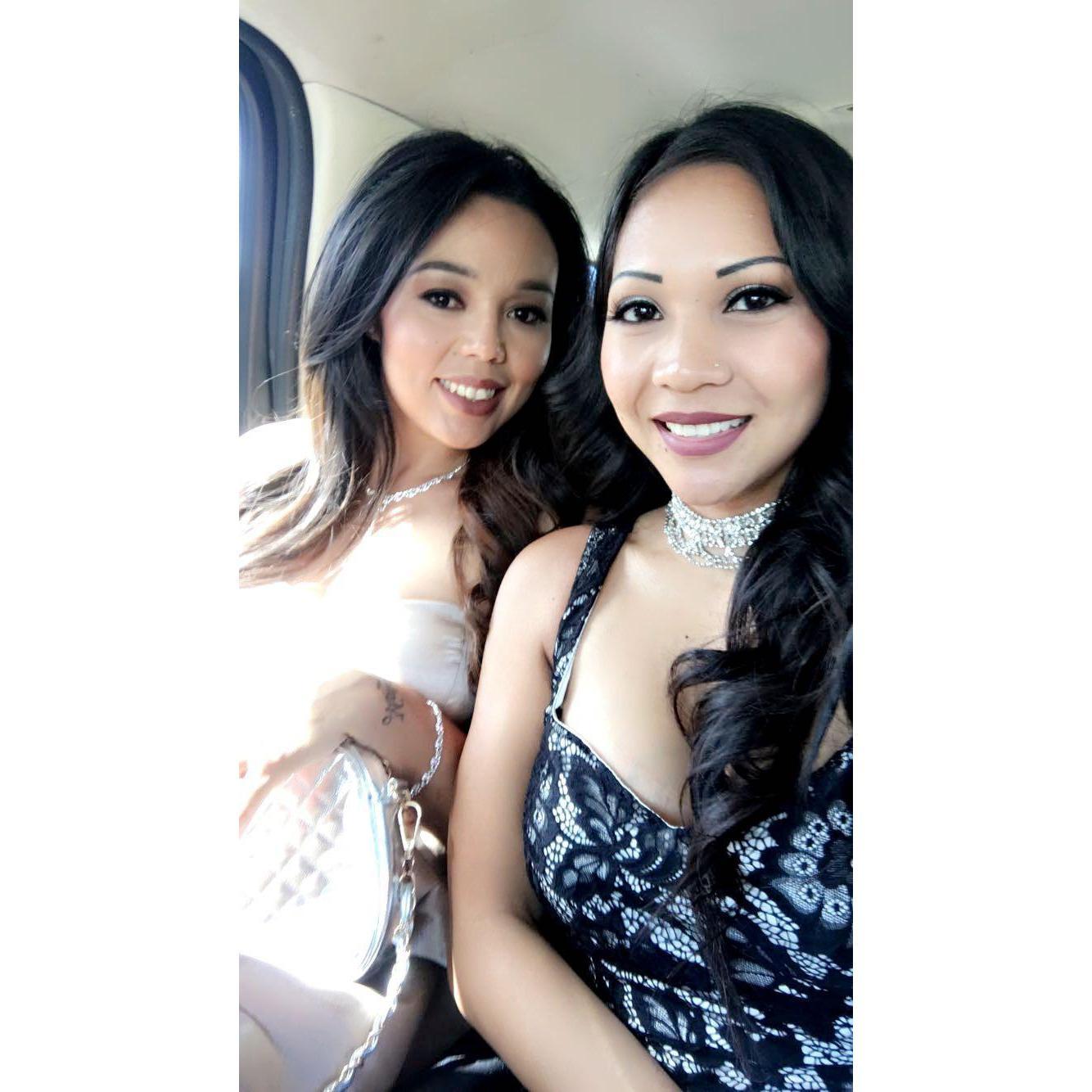 Bride with bridesmaid