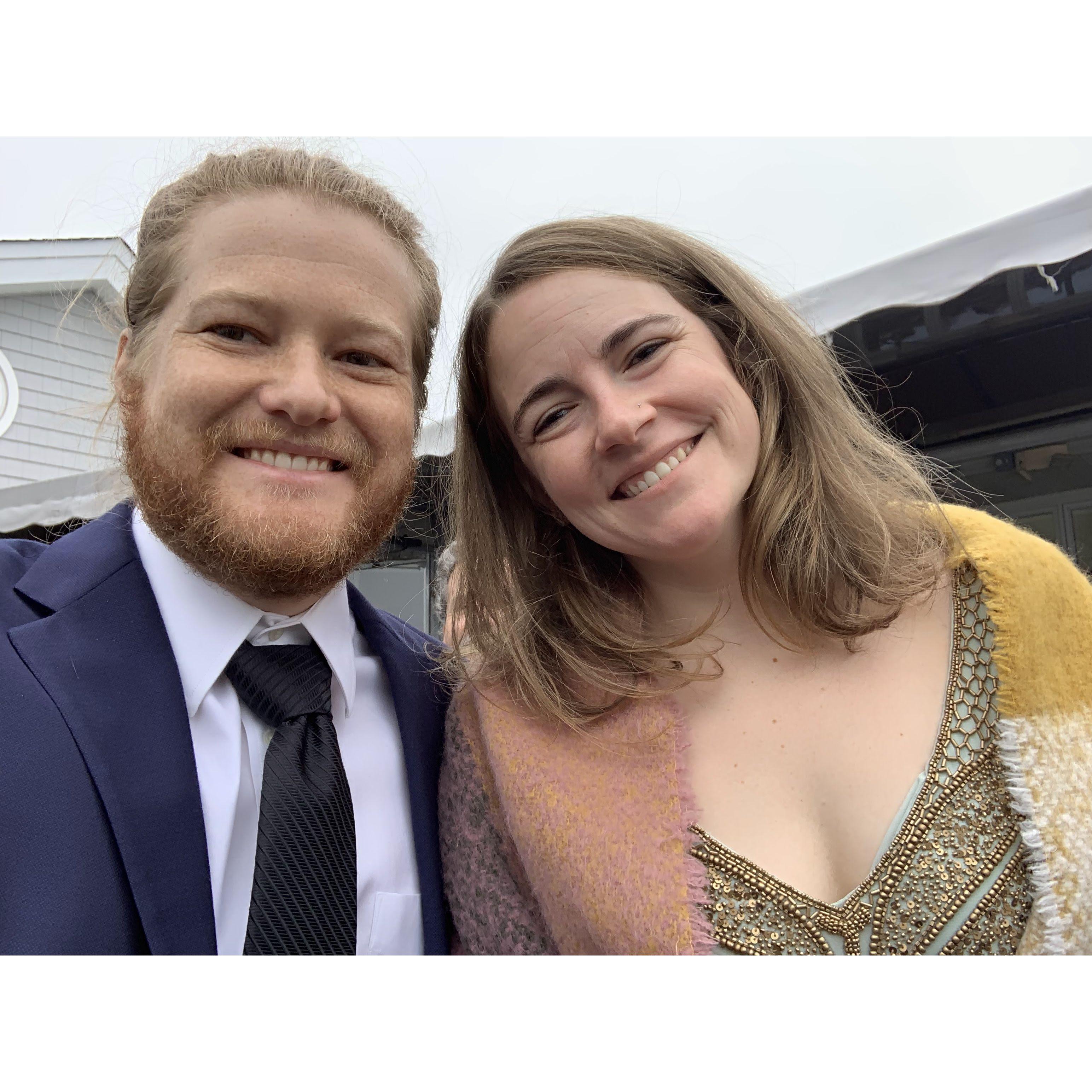 Looking cute at Virginia and Evan's wedding
