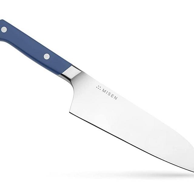 Misen Santoku Knife - 7.5 Inch Japanese Style Kitchen Knife - High Carbon Stainless Steel Chopping Knife, Blue