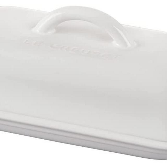 Le Creuset Stoneware Heritage Butter Dish, White