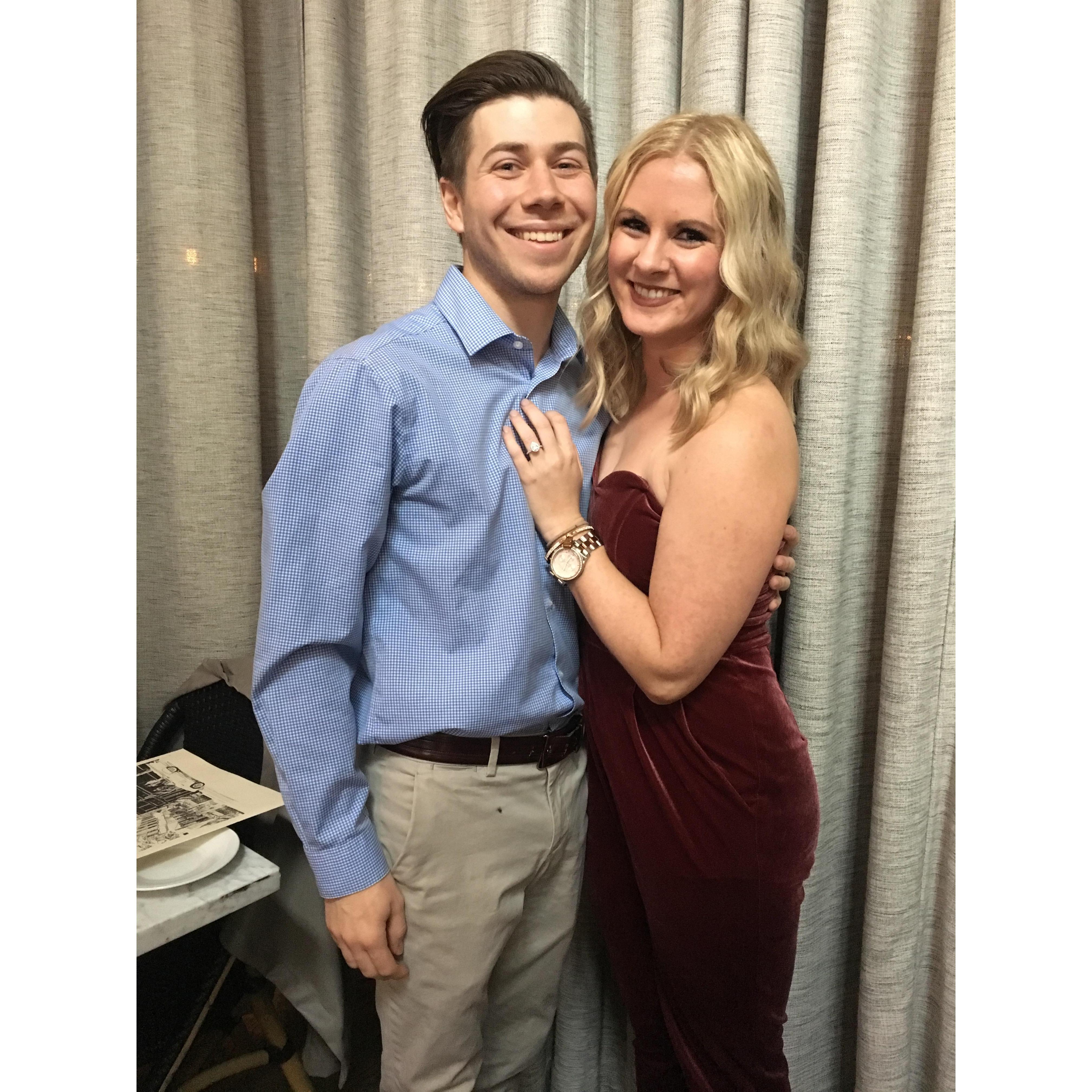 March 10, 2019 - Celebrating our engagement at Tagliata