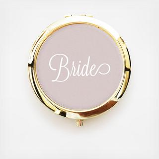 Personalized Gold Compact Mirror