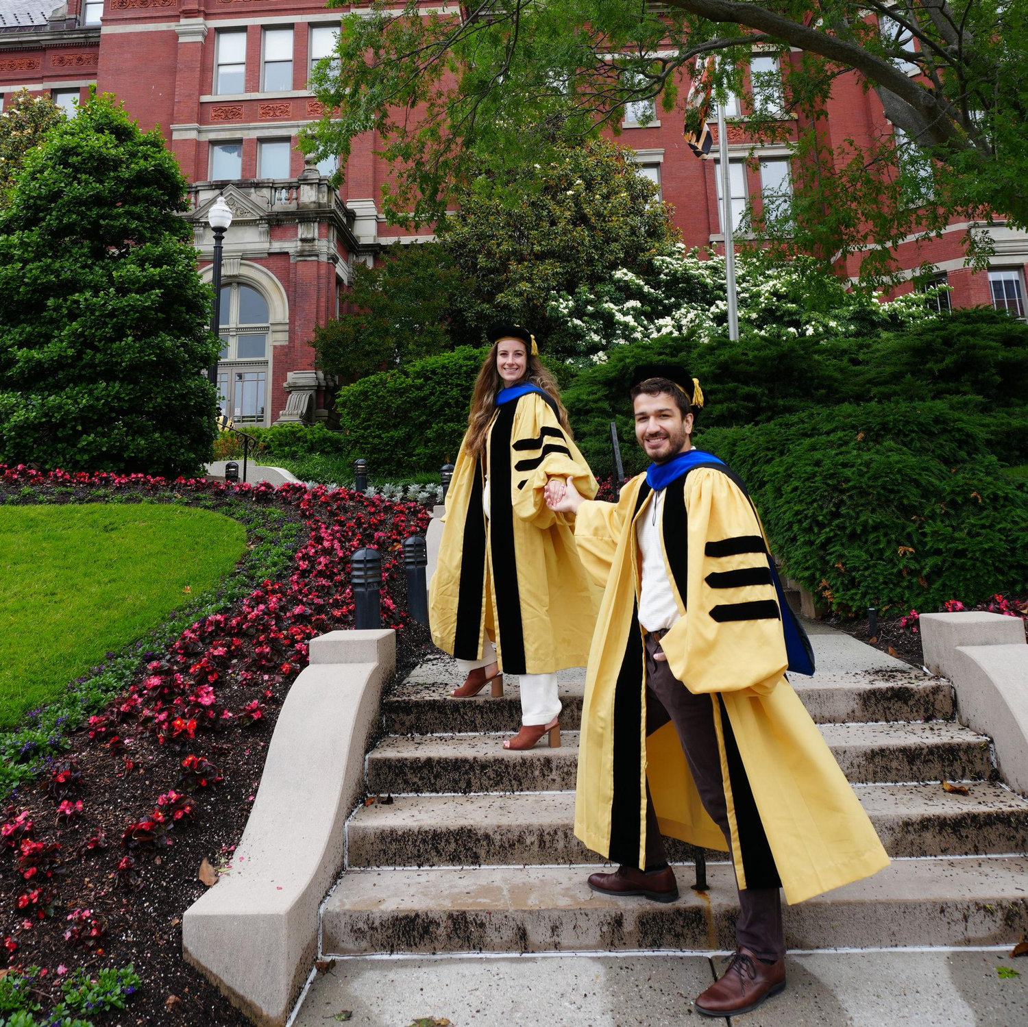 Dr. and Dr. in silly PhD regalia!