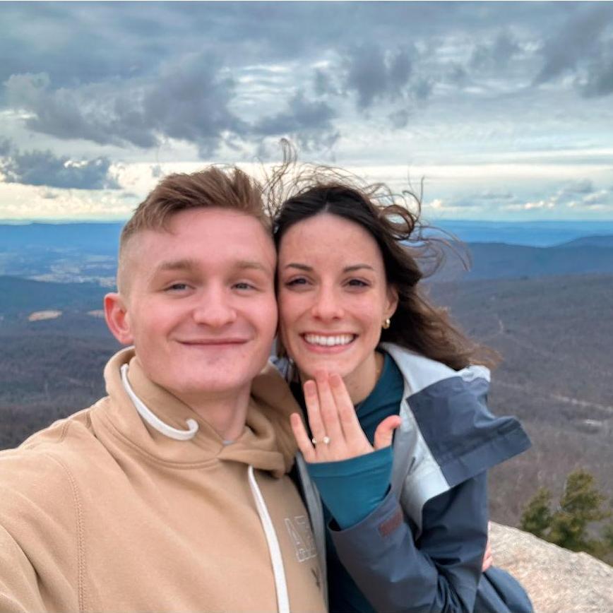 Our engagement on Mary's Rock in Shenandoah!