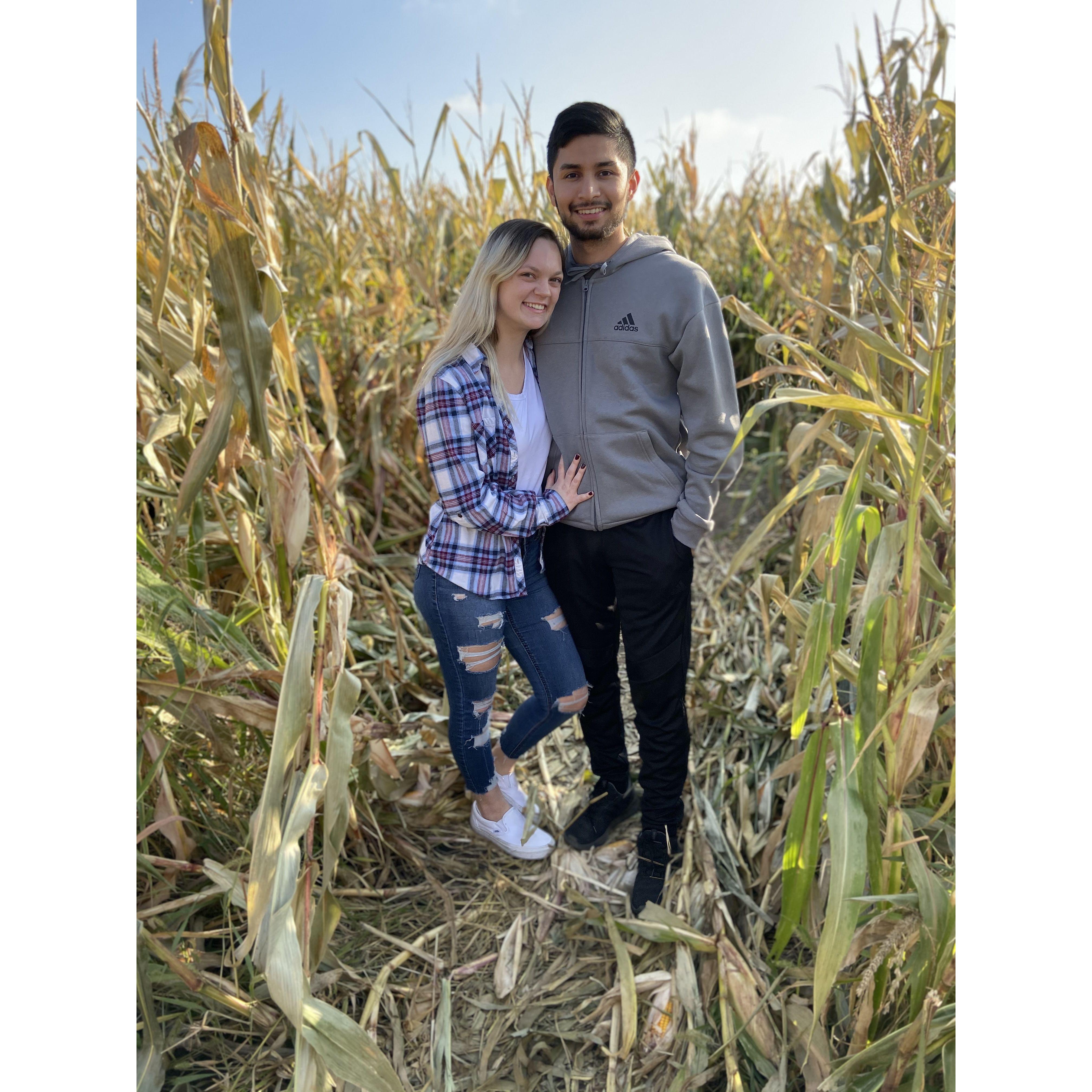 First apple orchard date... and we only took photos in front of the corn maze hahah