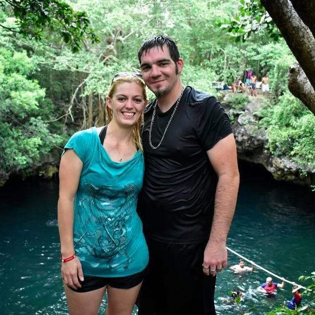 After swimming at the Cenote in Cancun!