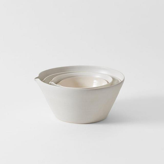 Eric Bonnin White Mixing Bowls - Small, Med & Large