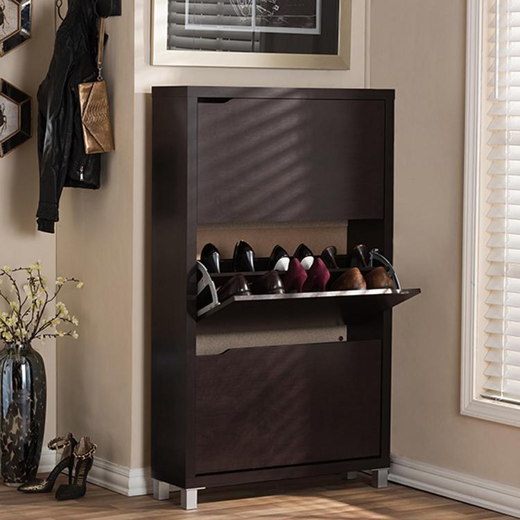 Baxton studio simms white modern shoe cabinet sales