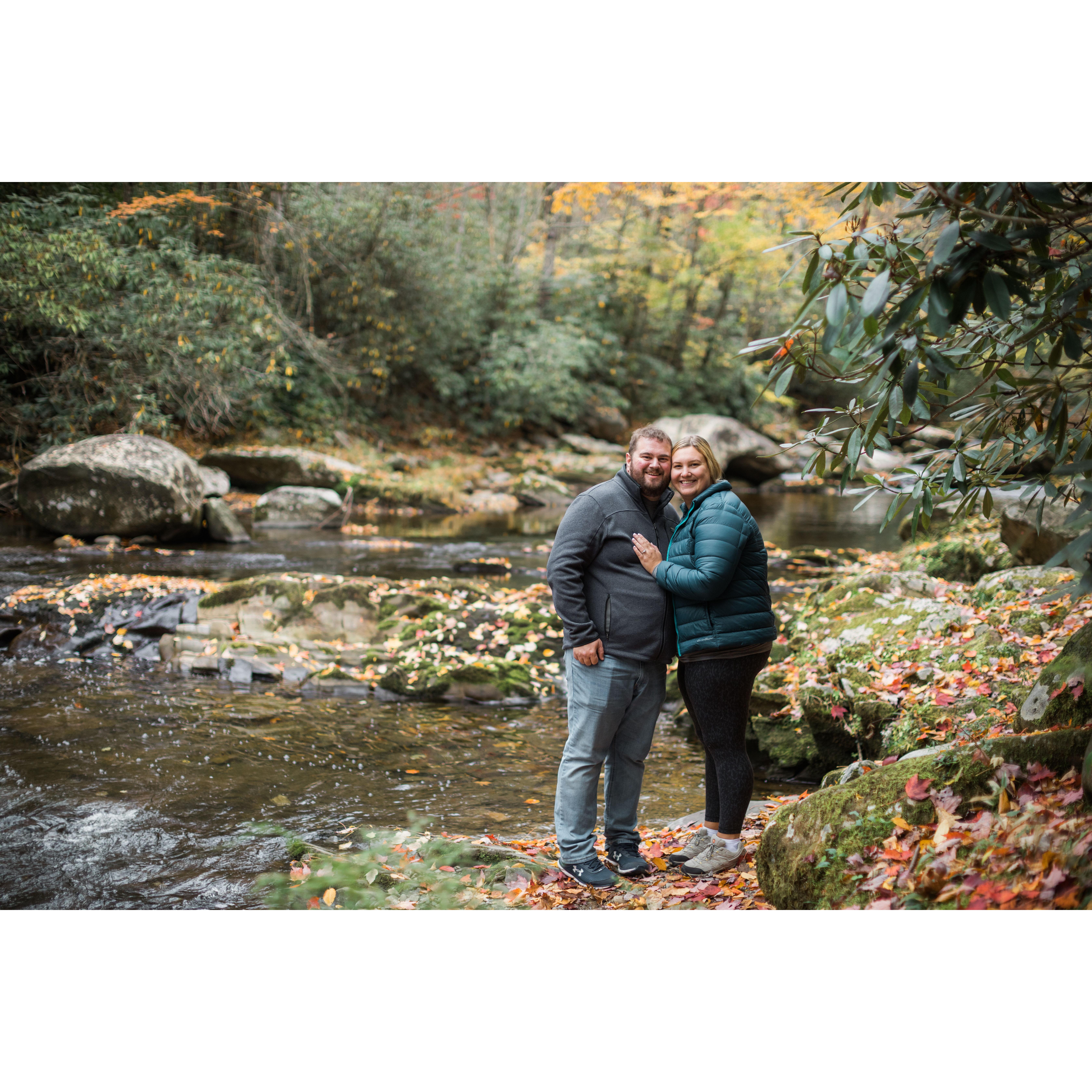 Great Smokey Mountain National Park offers great pictures for proposal/engagement shoots