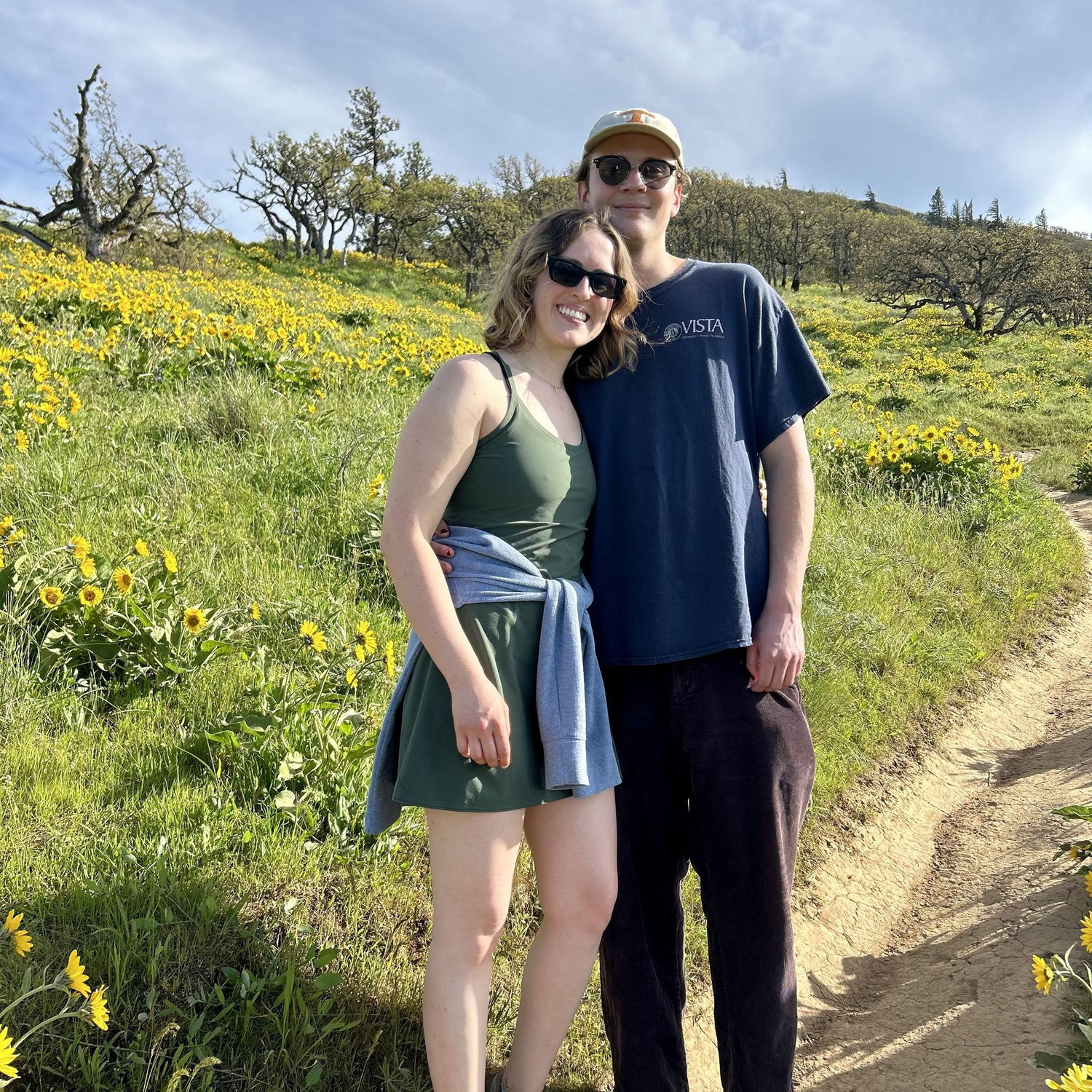 Skipped work to go on a hike and see the sunflowers when we first started dating