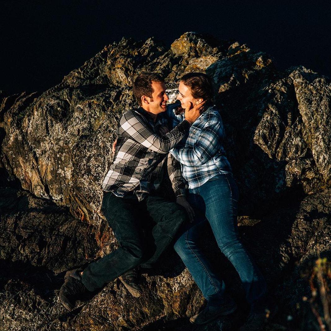 Engagement photoshoot with Zoe Burchard at Deception Pass