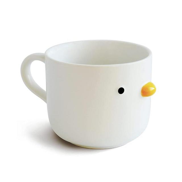 PURROOM Large Breakfast Mug, Handmade Glaze Duck Cup, Safety Ceramic Coffee Mug & Oatmeal Soup Cup, 22oz Oversized Cute Cereal Cup. Best Gifts For Family Friends.
