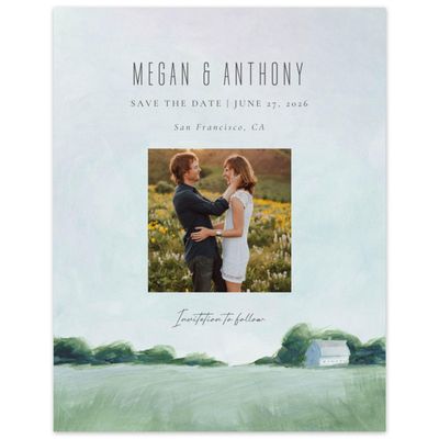 Seafoam, Blue Wedding Digital Save the Date - Whitaker Photo