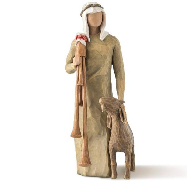 Willow Tree Zampognaro (Shepherd with Bagpipe), A Shepherd's Gift, a Joyous Melody, proclaiming The News Expand and Elevate Your Nativity Collection or Holiday Advent, Sculpted Hand-Painted Figure