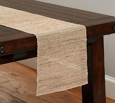 Nubby Hemp Table Runner, 14 x 108" - Natural