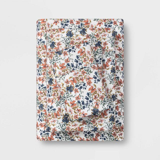 Full 400 Thread Count Printed Pattern Performance Sheet Set Ditsy Floral - Threshold™