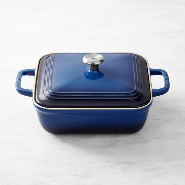 Le Creuset San Francisco Stoneware Square Covered Baker, 3-Qt., Lapis