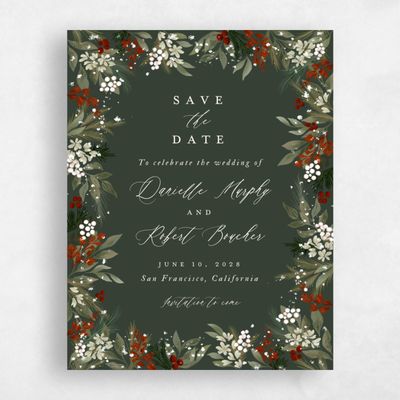 Deep Forest, Green Wedding Save the Date - Bryn Portrait