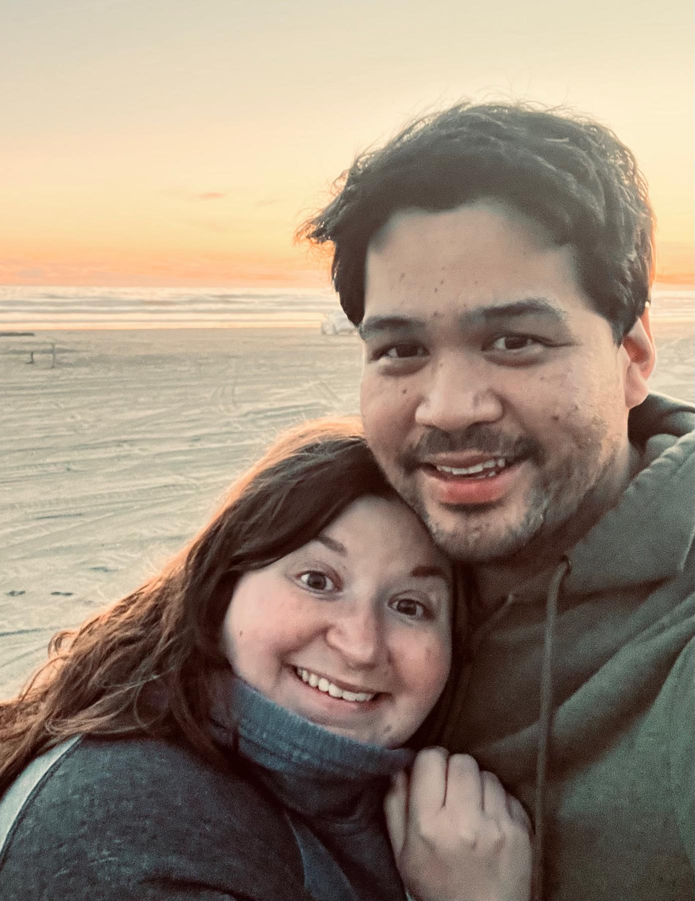 Washington beaches are so much colder. Good thing we have each other to keep warm.