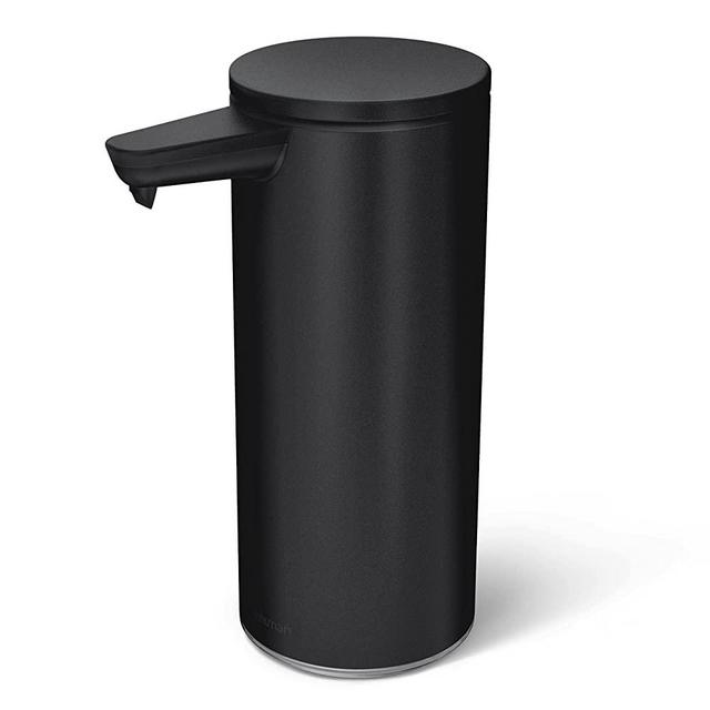 simplehuman 9 oz. Touch-Free Rechargeable Sensor Liquid Soap Pump Dispenser, Matte Black