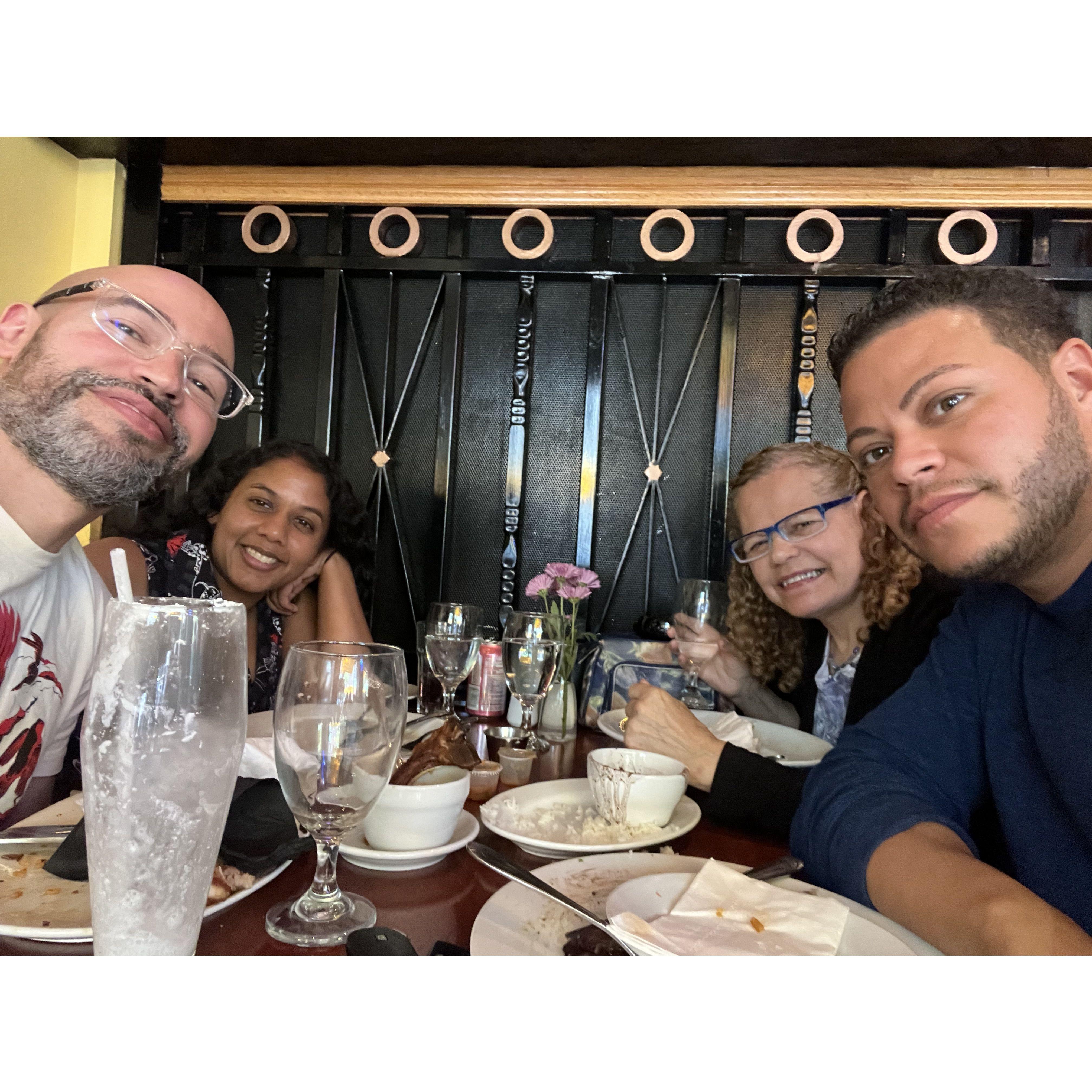 Mother's Day with Felix's mom and brother
