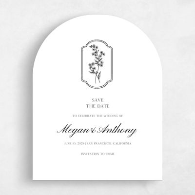 White Arch Wedding Save the Date - Pino Portrait
