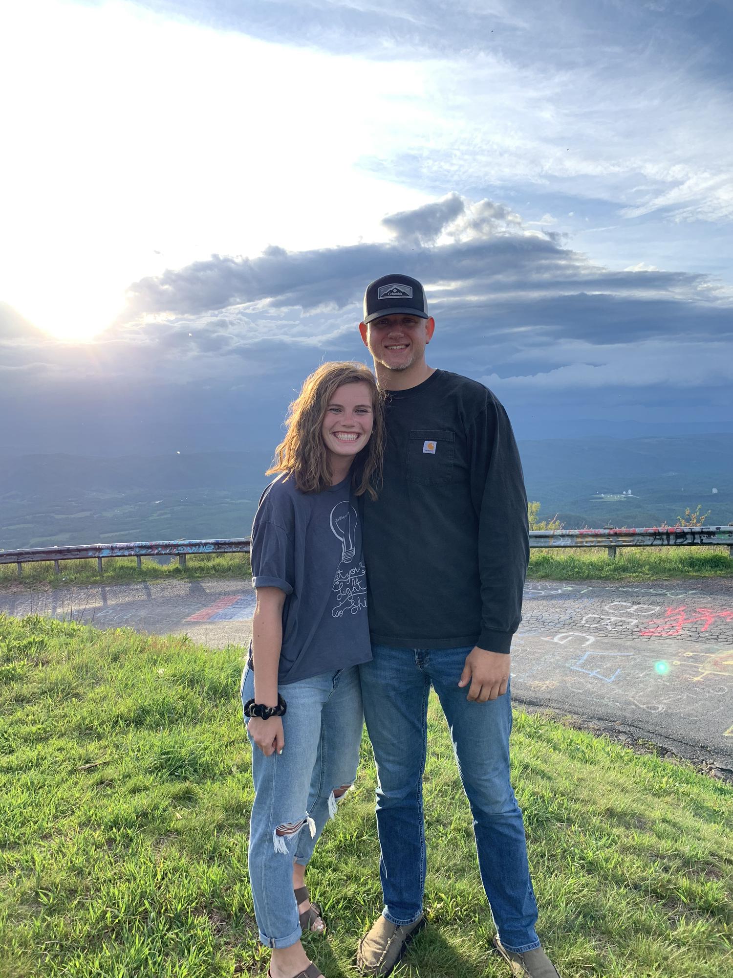 Our first picture together on a trip to Reddish Knob after we started dating in 2020!