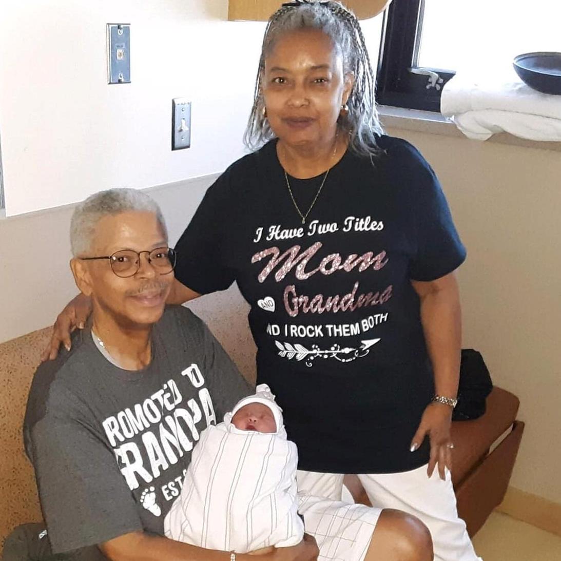 Proud First-Time Grandparents to Toni and Clayton's daughter, Malia (Father's Day, June 2019).