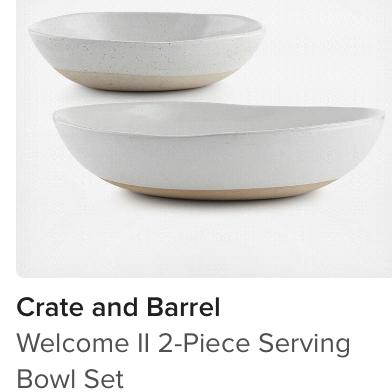 Crate and Barrel - 2-piece serving bowl set