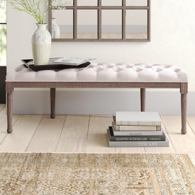 Alida Tufted Half Circle Upholstered Bench