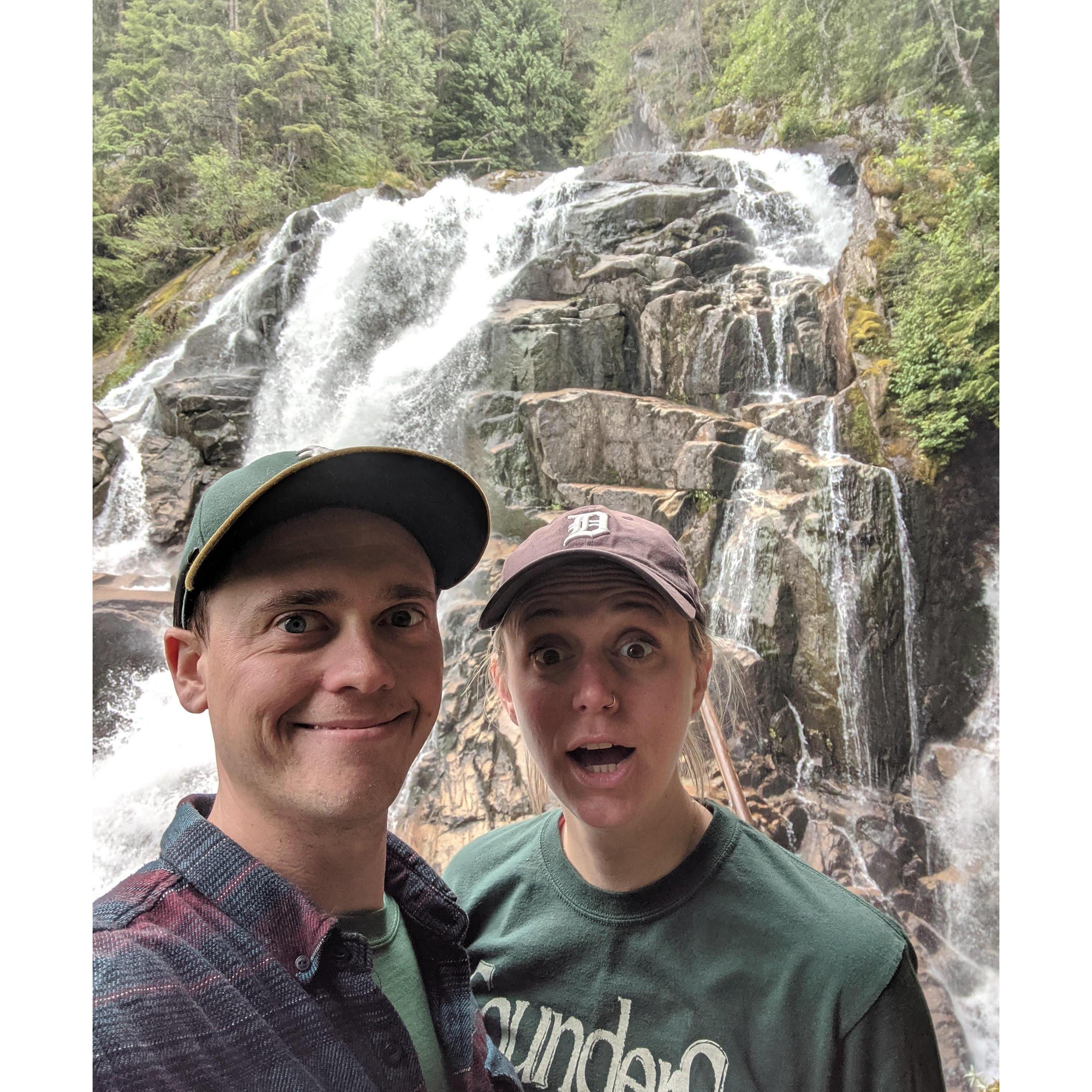 Hiking in Squamish, BC in 2019. Fun fact: this was the second choice for our save-the-dates!